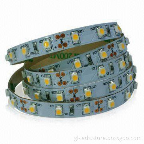 Flexible LED Strip with 300 Pieces/5m, 3528 SMD LED Source, and 12/24V DC Input Voltage
